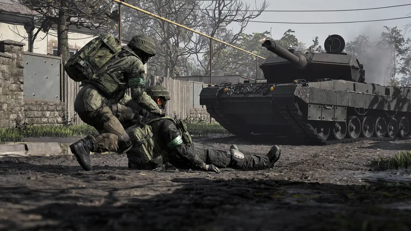 WARDOGS infantry advancing through a destroyed town