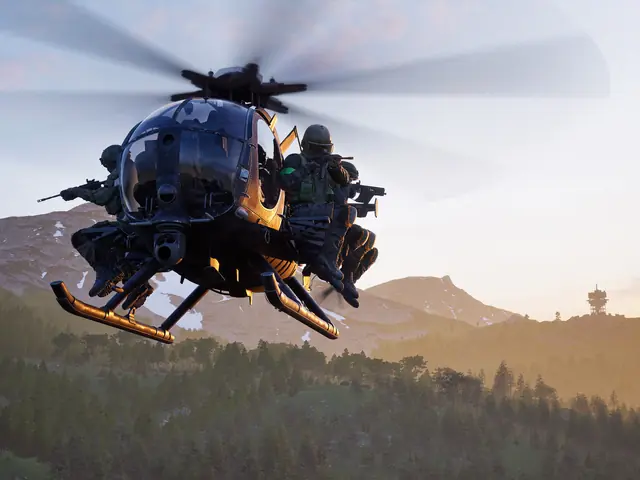 WARDOGS gameplay: helicopter over the battlefield